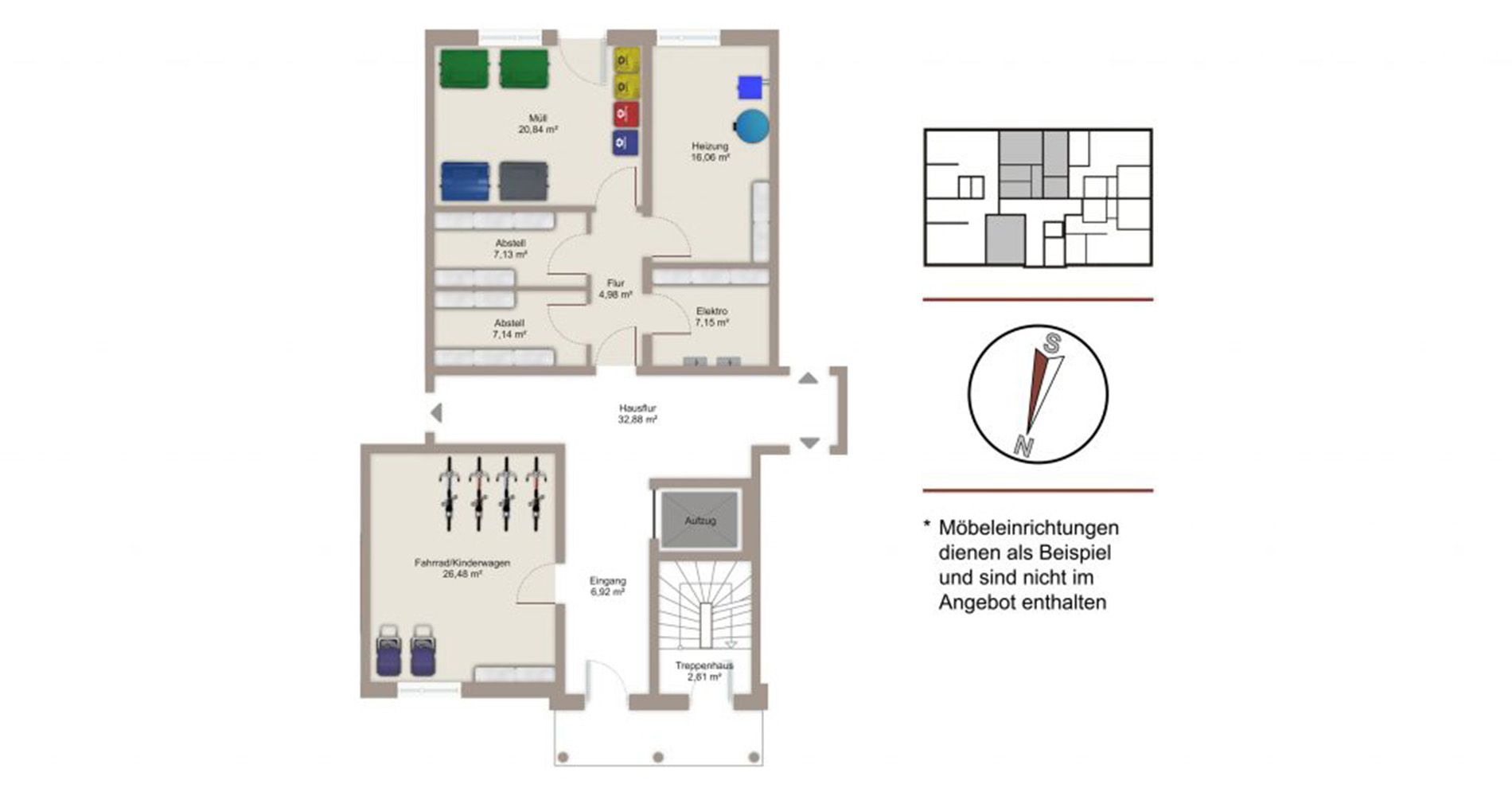 Bauen_&_Wohnen_Erdgeschoss Nebenräume