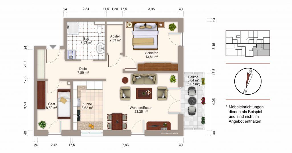 Bauen_&_Wohnen_1_Obergeschoss WE 08 (Beispielausstattung)