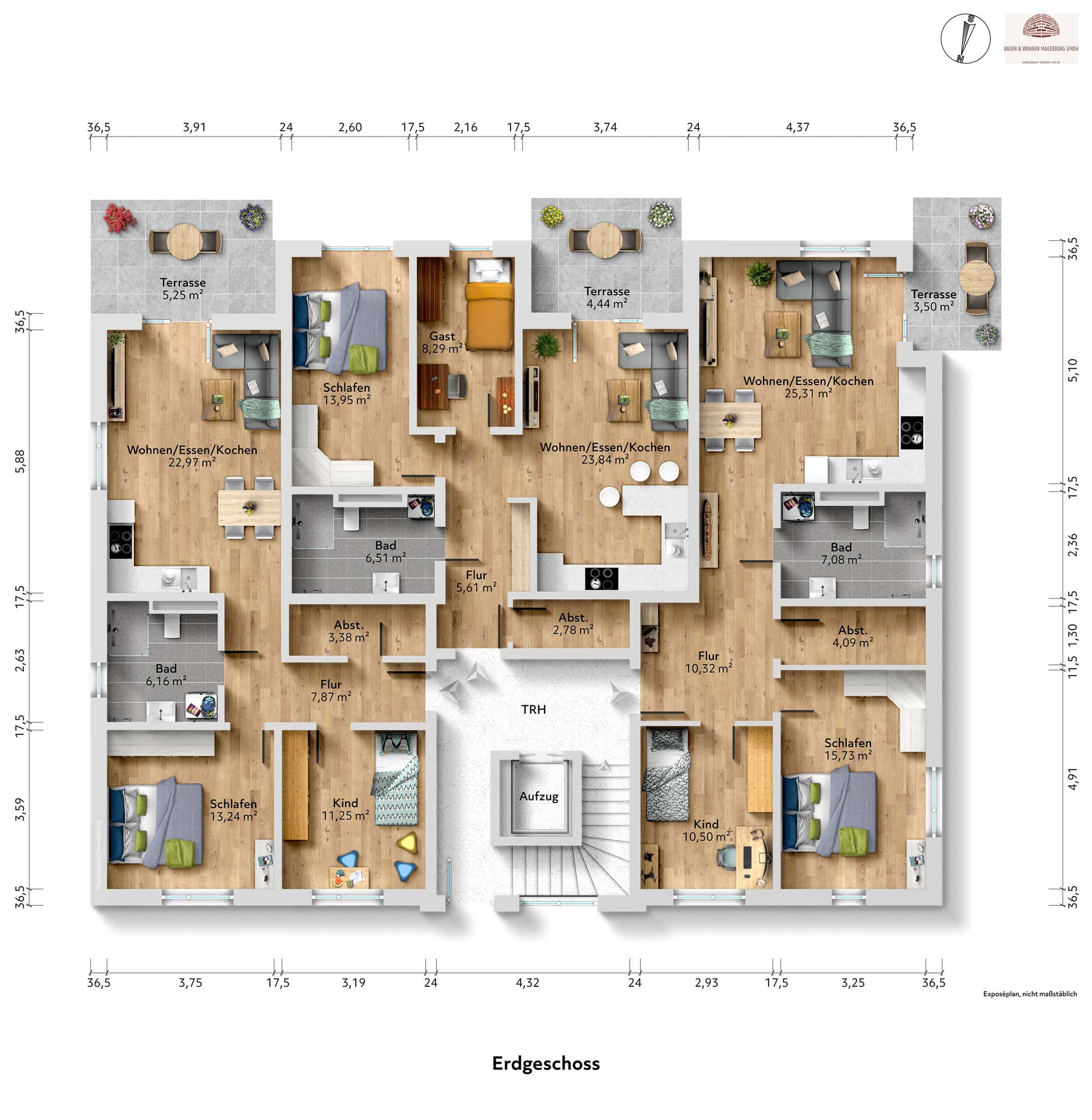 Projekt Fliedergrund Erdgeschoss