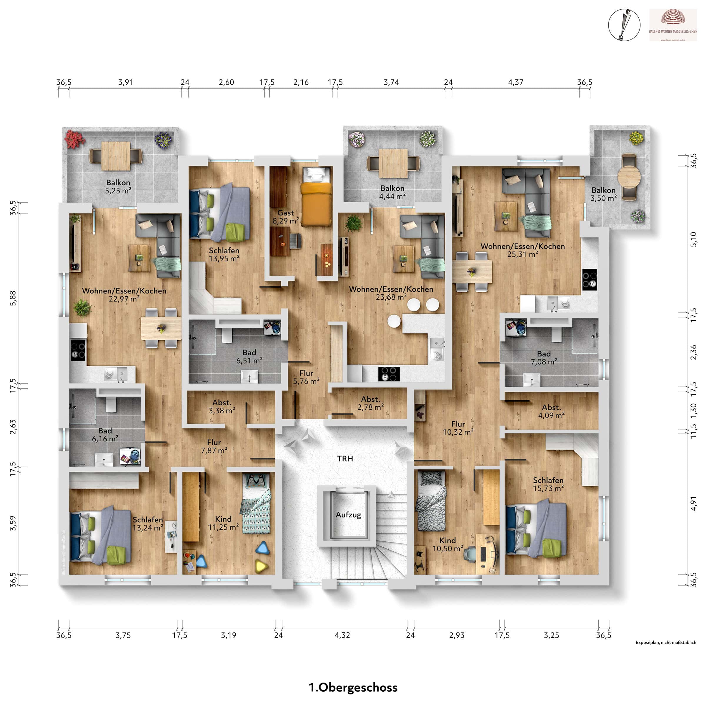 Projekt Fliedergrund 1. Obergeschoss