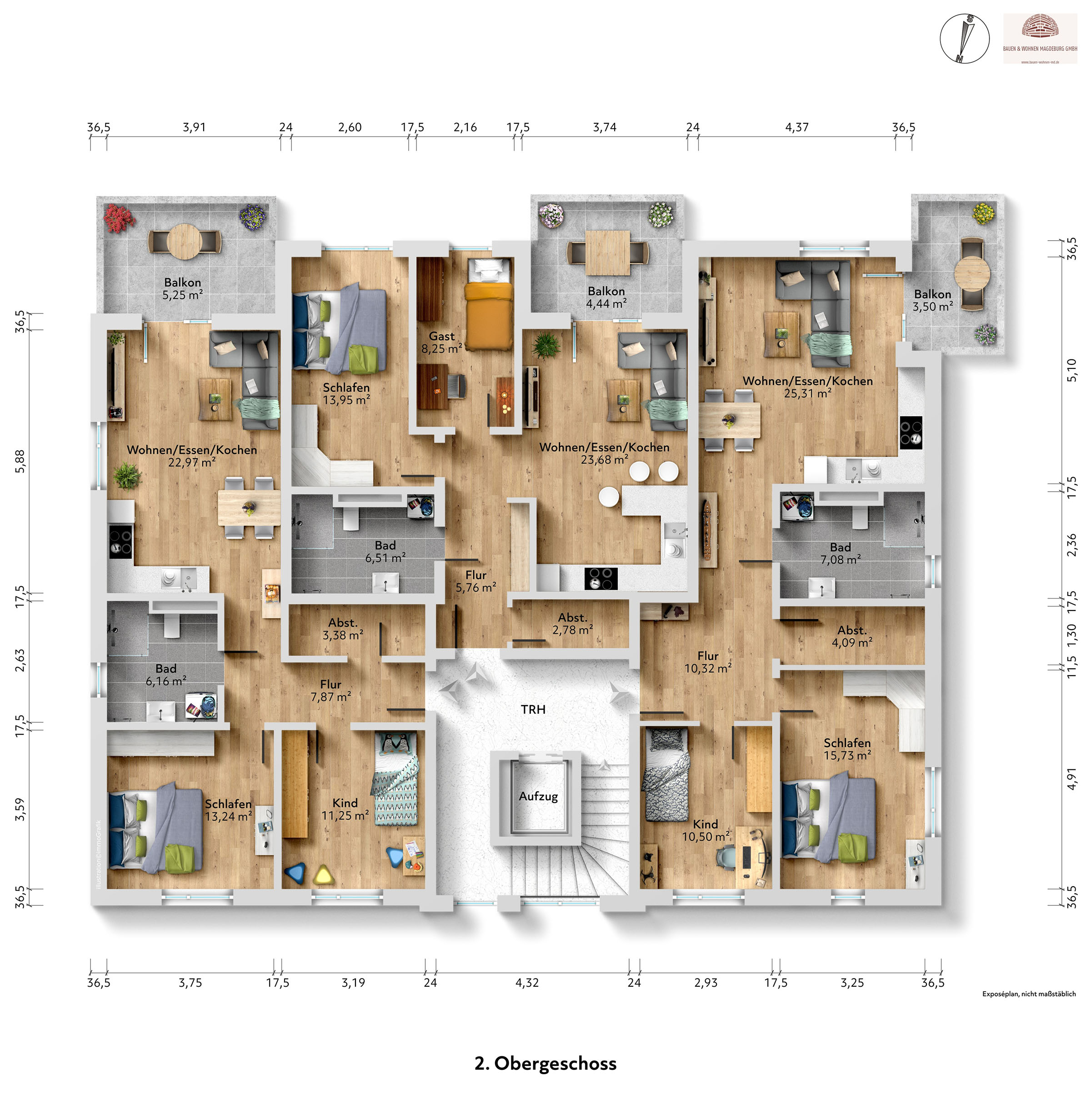 Projekt Fliedergrund 2. Obergeschoss